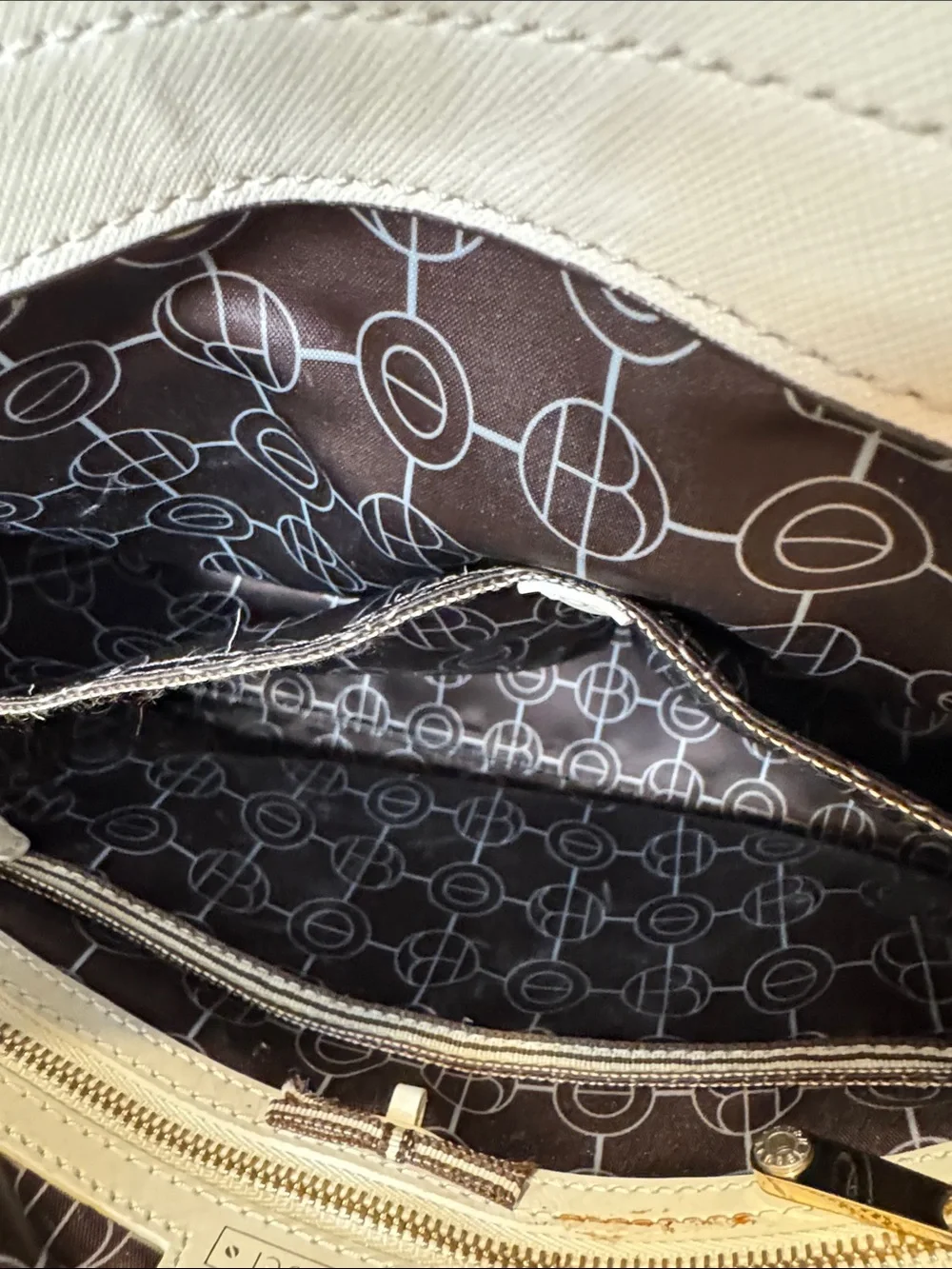 Henri Bendel West 57th Floral Applique Satchel / Tote Bag